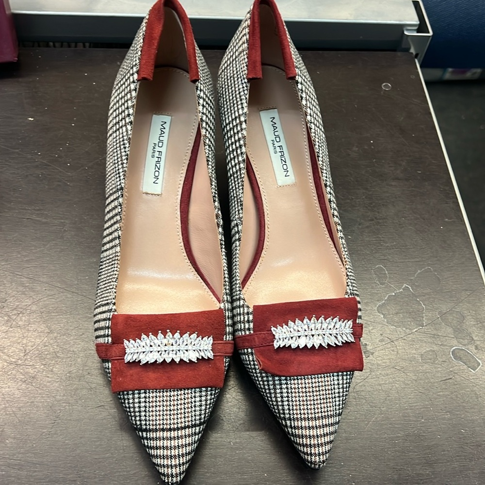Maud Frizon Houdstooth Heels 39